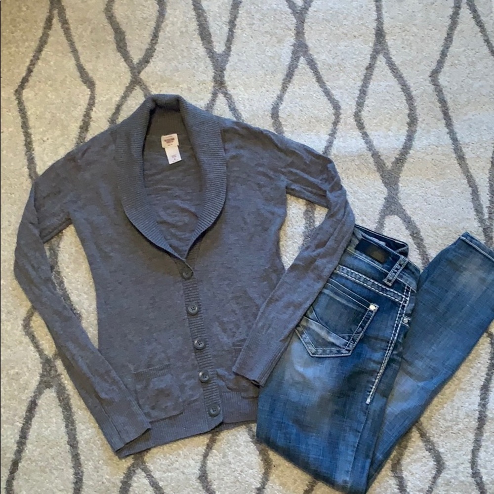 Grey Mossimo Sweater Cardigan
